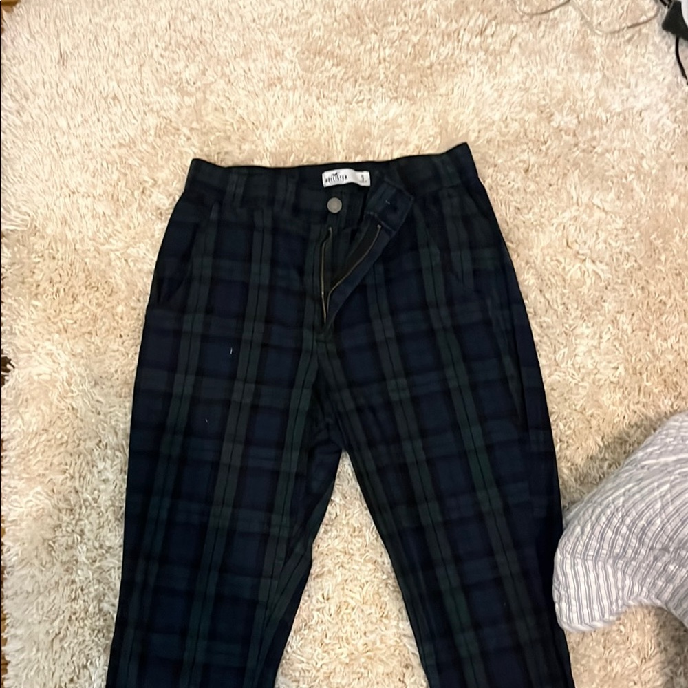 Black and Green Plaid Pants